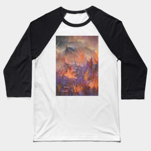 A burning town Baseball T-Shirt